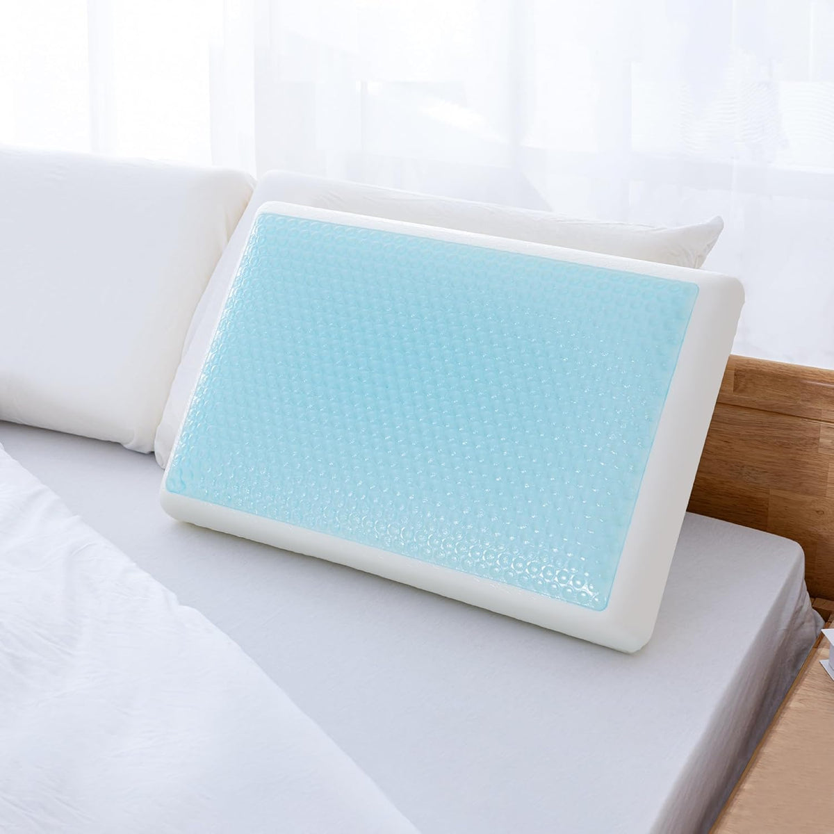 EGOHOME Almohada de espuma viscoelástica de gel refrescante, diseño...
