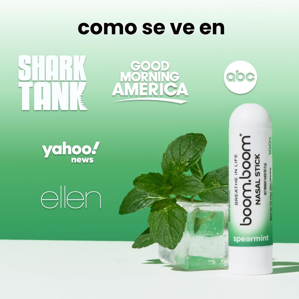 BoomBoom inhalador nasal | Tecnología de flujo de vapor | Sensación...