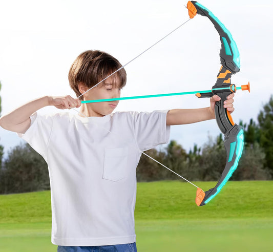 JOYIN Juego de arco y flecha para niños, juego de juguete de tiro c...