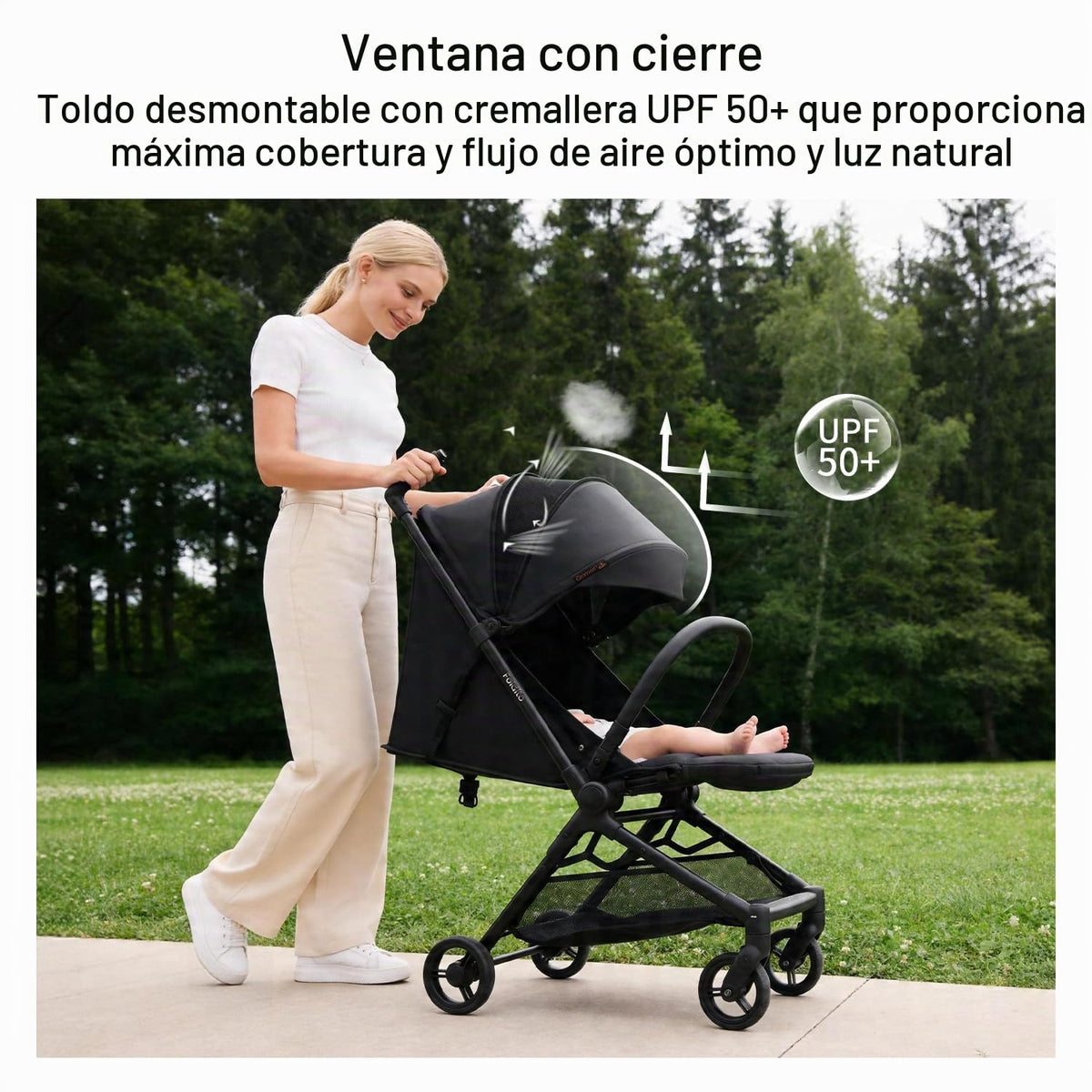 Gromast Cochecito de viaje para avión, ultra compacto y ligero, sol...