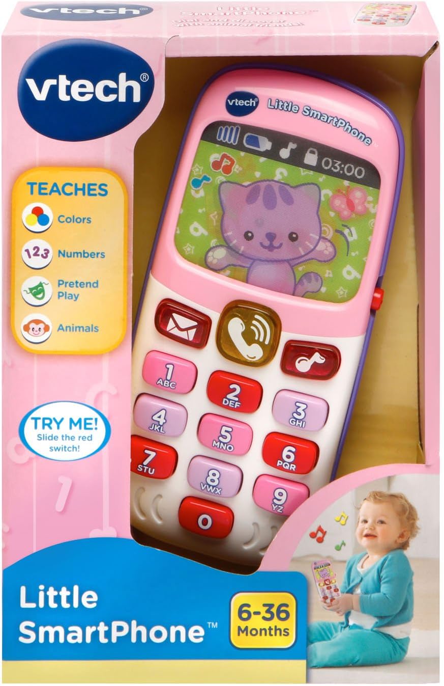 Teléfono inteligente VTech, pequeño bebé, color rosa, exclusivo en...
