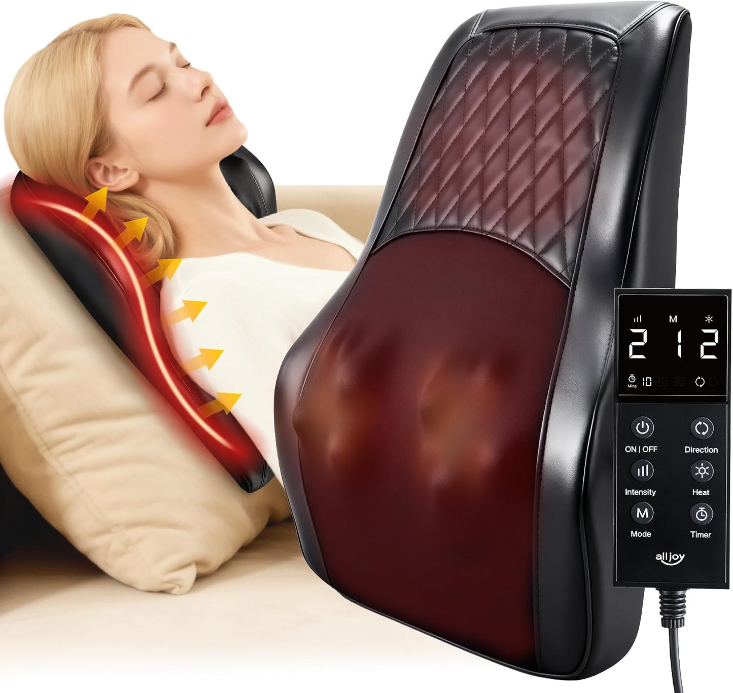 Masajeador Shiatsu de espalda con calor \u2013 Masajeador de cuello...