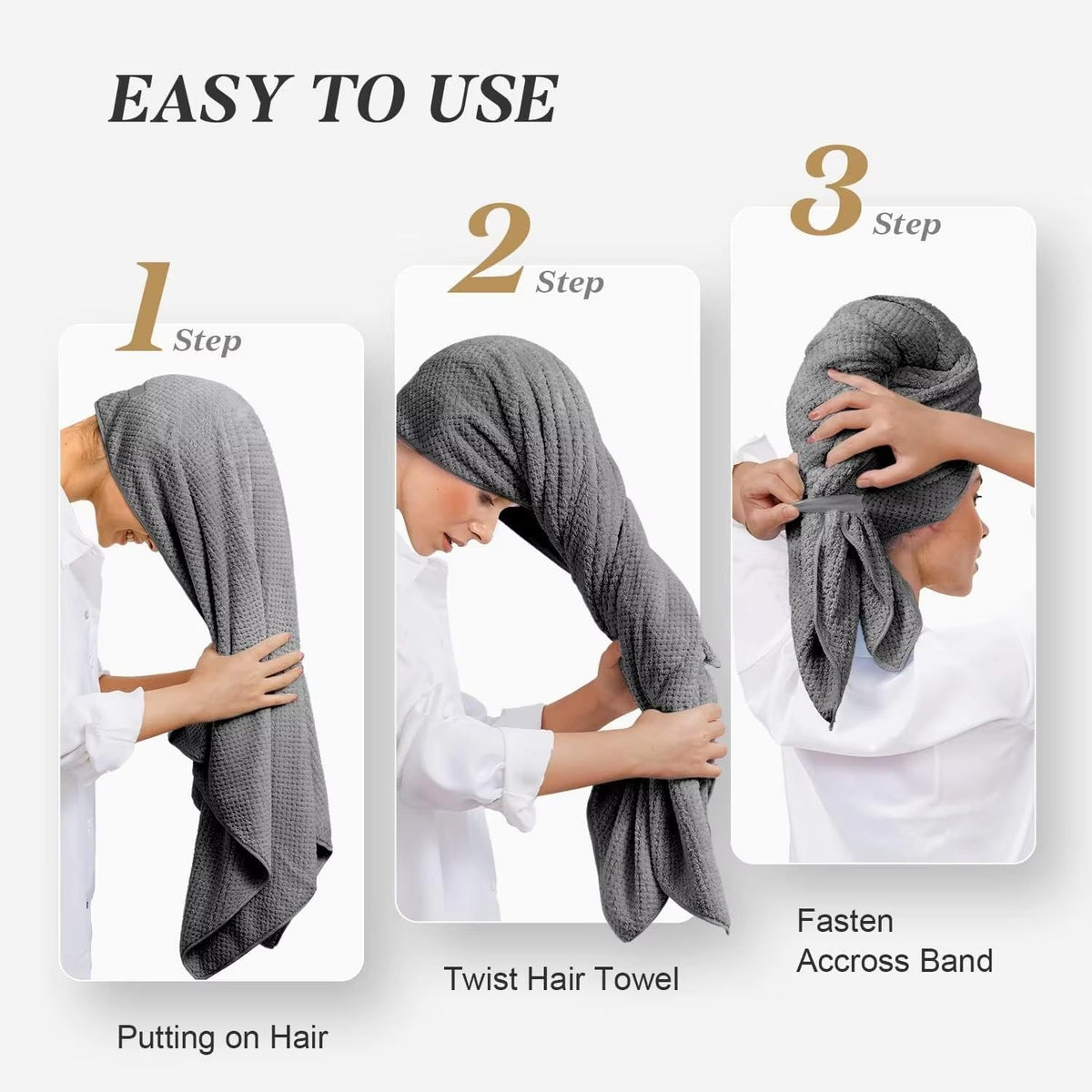 BEoffer Paquete de 2 Toallas de Microfibra para el Cabello - 41 x 2...