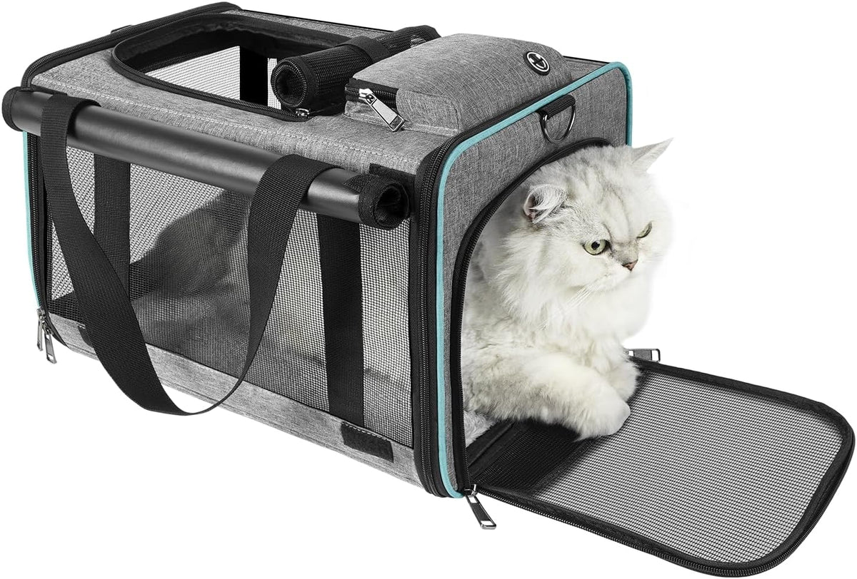GAPZER Transportador de mascotas de lados suaves para viajes aéreos...