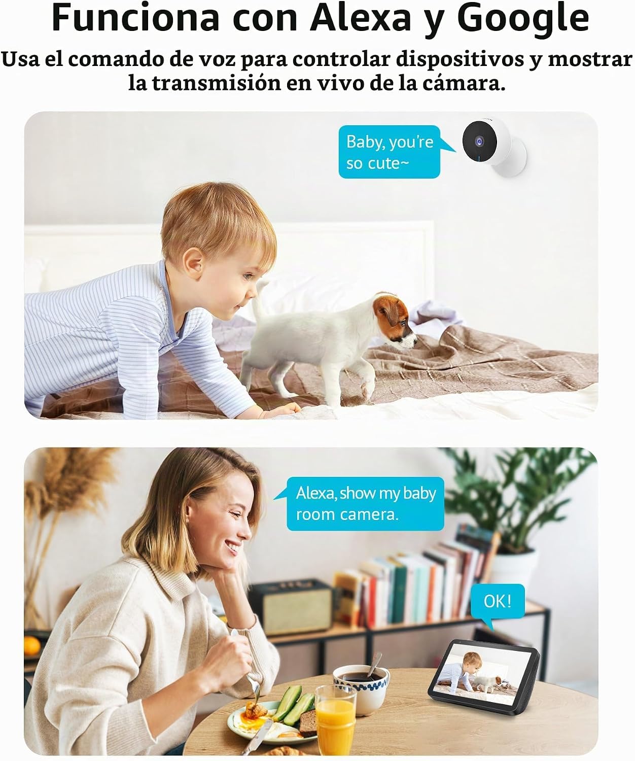 LaView Cámaras 3K de 5MP para Seguridad del Hogar en Interiores, Cá...