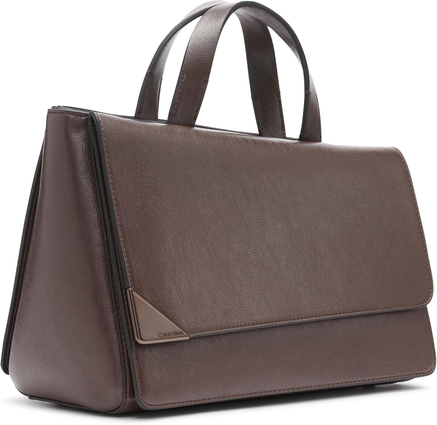 Calvin Klein Bolso con asa superior con solapa de basalto para mujer