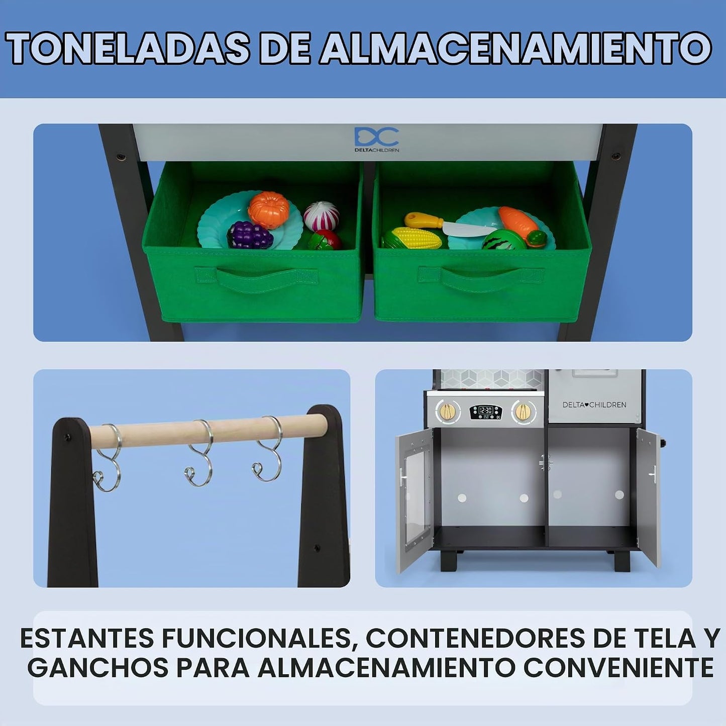 Delta Children - Cocina de juguete Gourmet Todo en Uno de Rincón -...