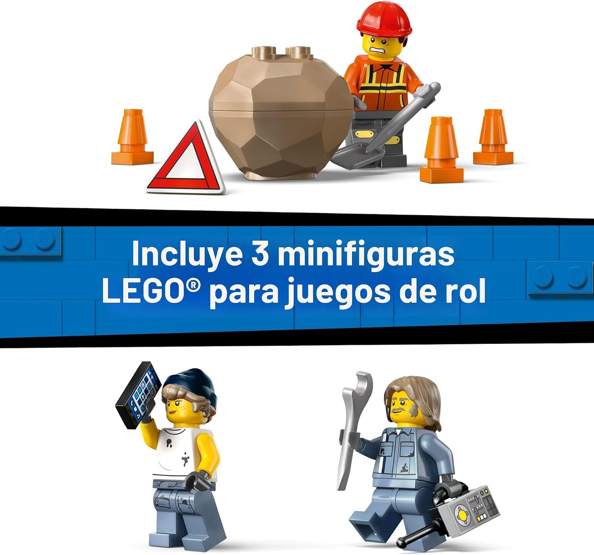 LEGO City 60467 - Camión de remolque de recuperación resistente con...