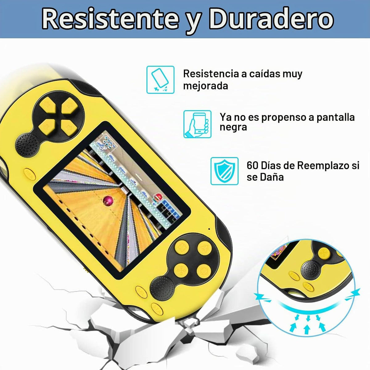 TaddToy - Juego de mano de 16 bits para niños y adultos, pantalla g...