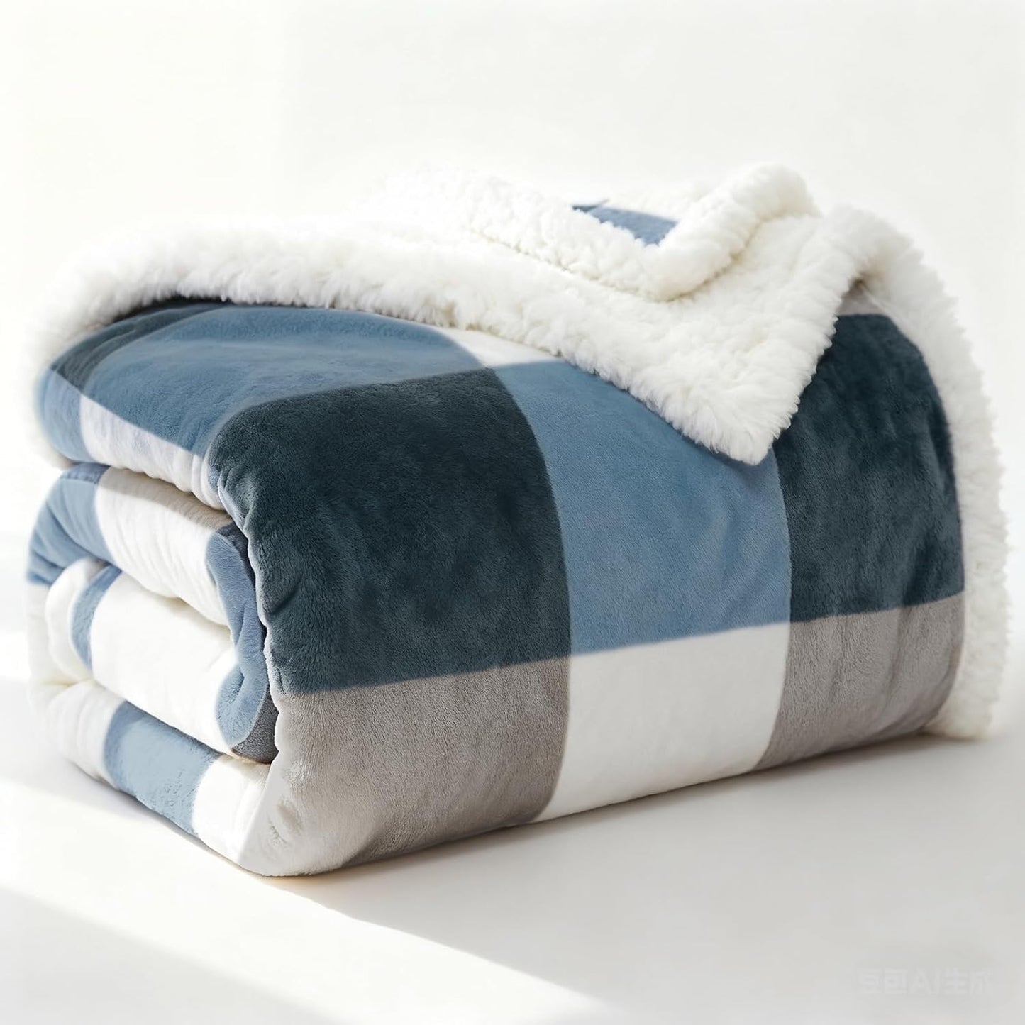 PU MEI Manta de forro polar Sherpa reversible de 60" x 80"...