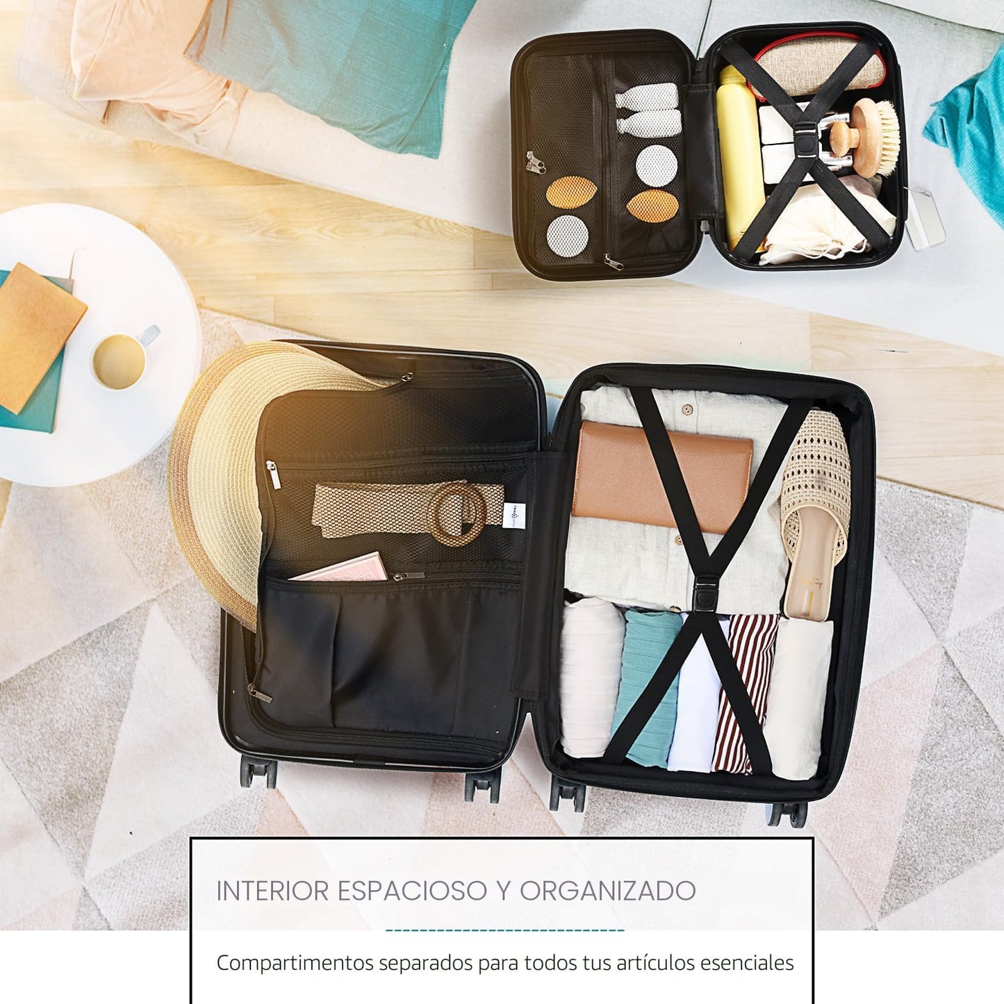 TRAVELARIM No se puede expandir, Gris, Maleta de mano de 20 pulg. |...