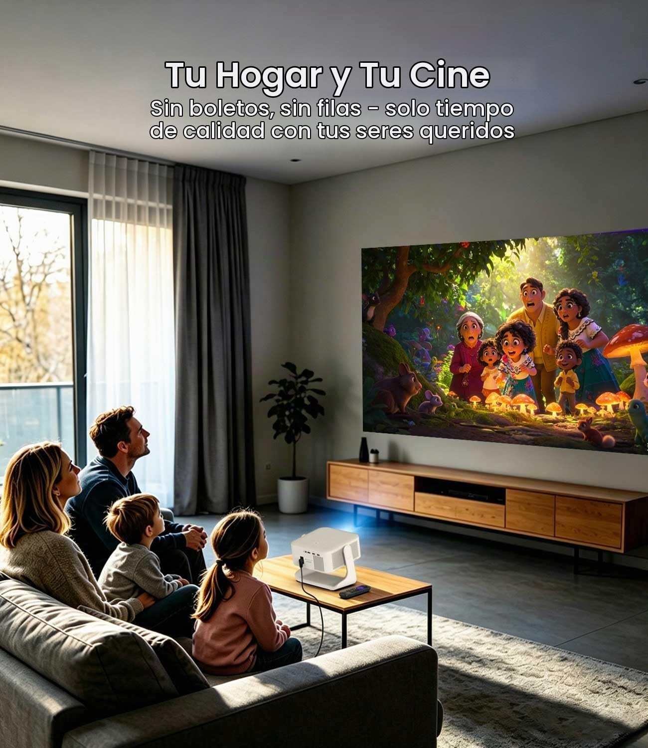 Miroir Roku - Proyector inteligente para TV con WiFi y Bluetooth, 3...