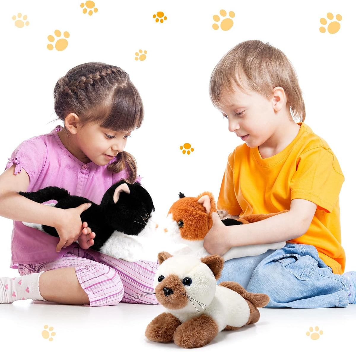 Harrycle 3 Piezas Animales de Peluche de Gato de 9 Pulgadas Regalo...