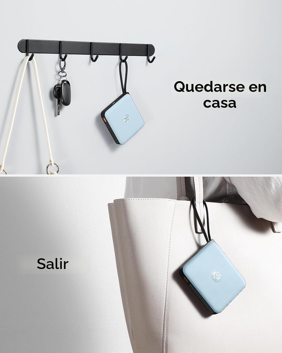 VRURC Cargador portátil con 4 cables incorporados, paquete de bater...