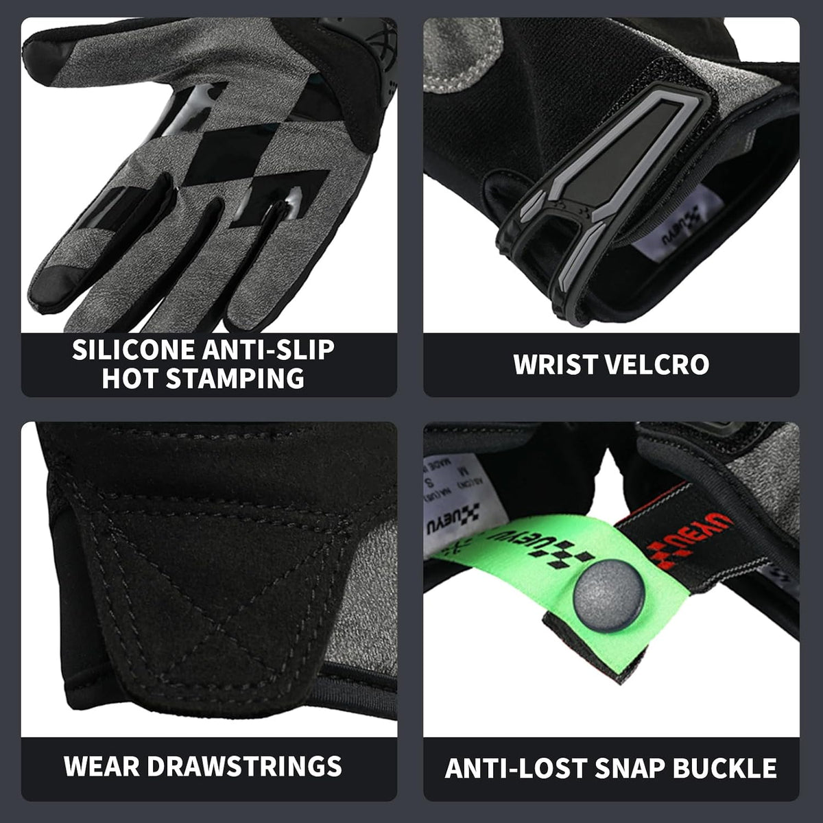 Masontex Guantes de motocicleta para hombres y mujeres, guantes de...