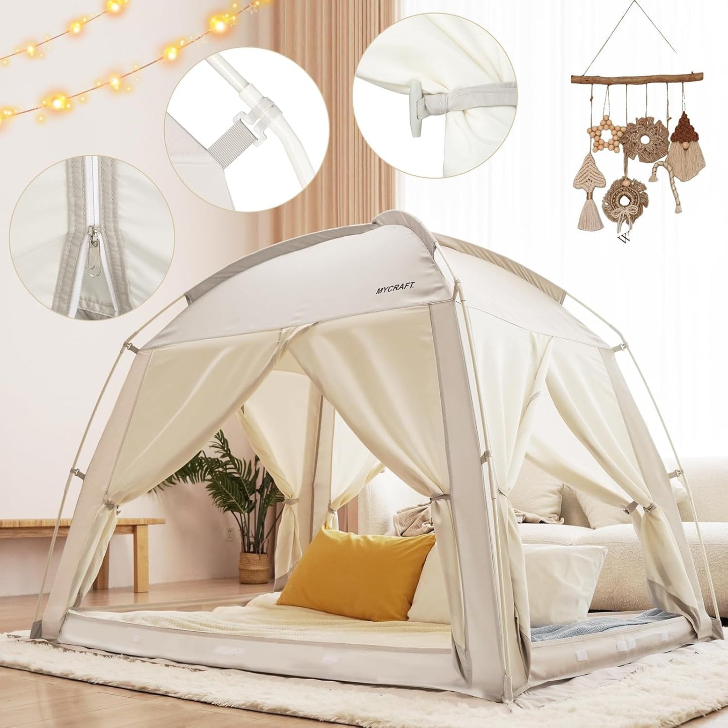 Carpas de Cama con Dosel - Carpa de Ensueño Privada para Dormir Cóm...