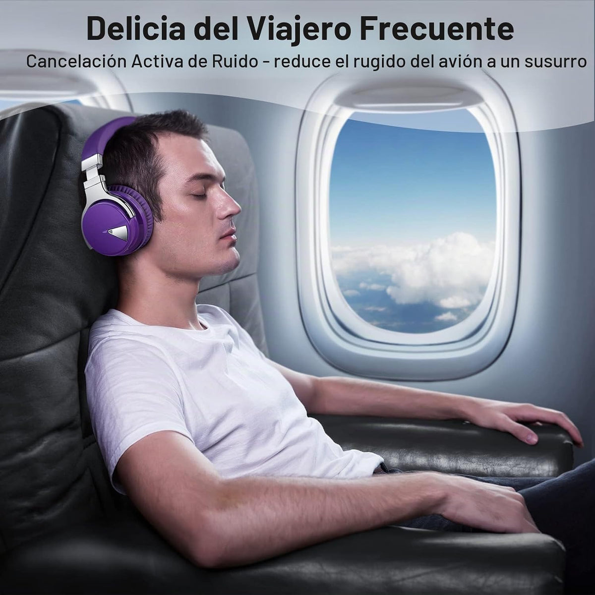 Silensys E7 Auriculares Bluetooth con cancelación activa de ruido c...