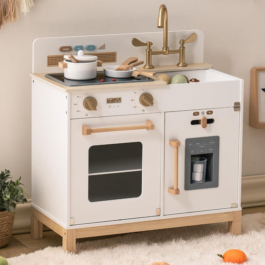 ROBOTIME Juego de cocina para niños pequeños, juego de cocina de ma...