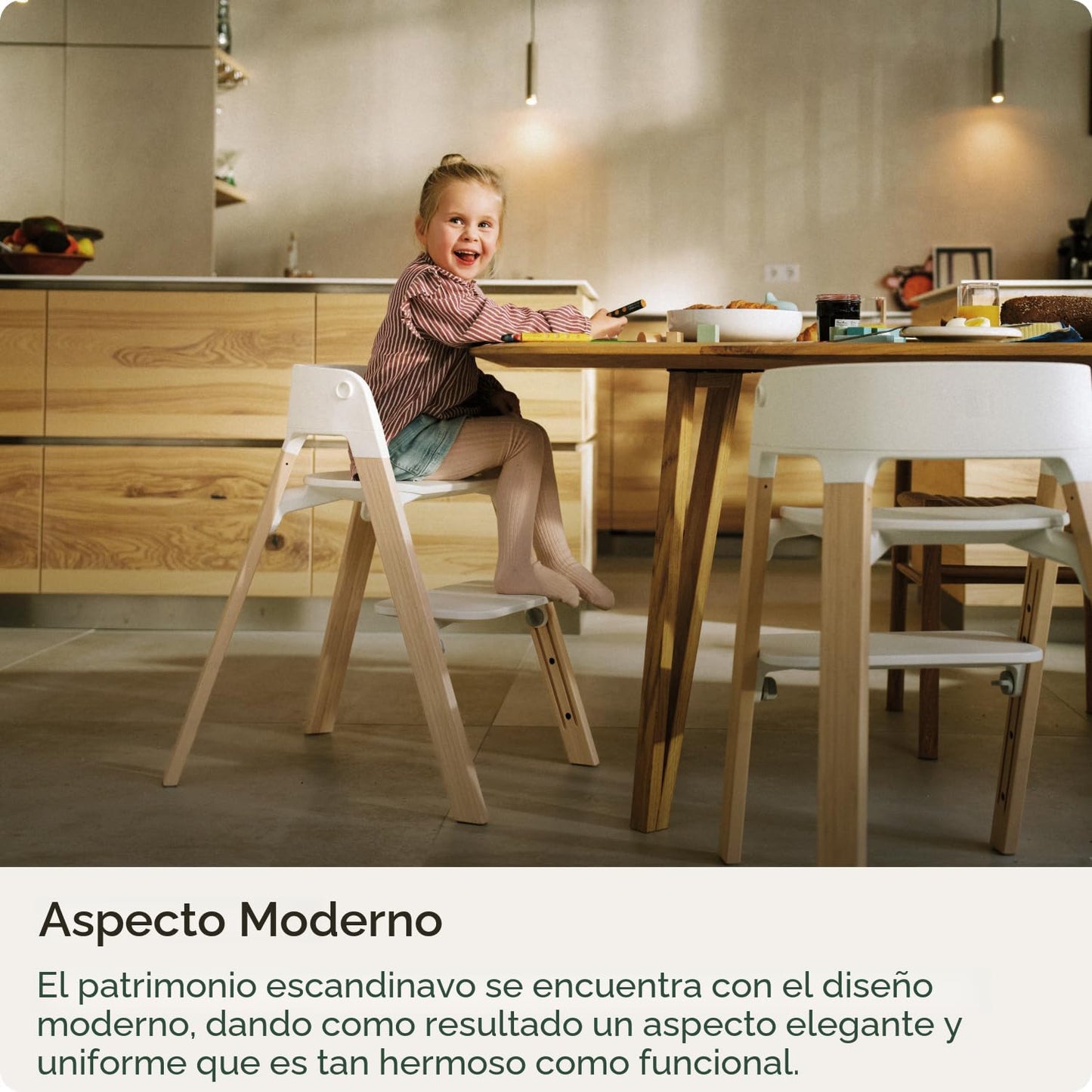 Stokke Steps - Silla alta para bebés y niños, color negro y marrón...