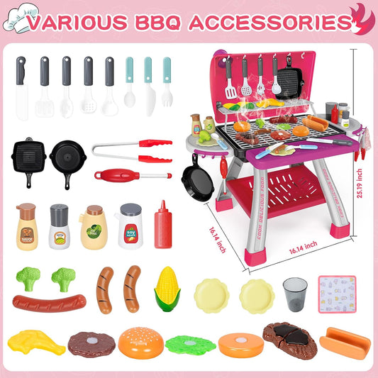 Juguetes de Cocina para Niños, Parrilla de Barbacoa para Niños Jueg...