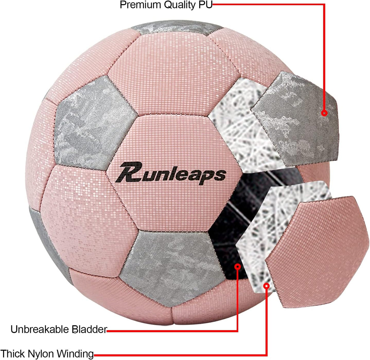 Balón de fútbol Runleaps tamaño 1.5 y tamaño 3 y tamaño 4 y tamaño...