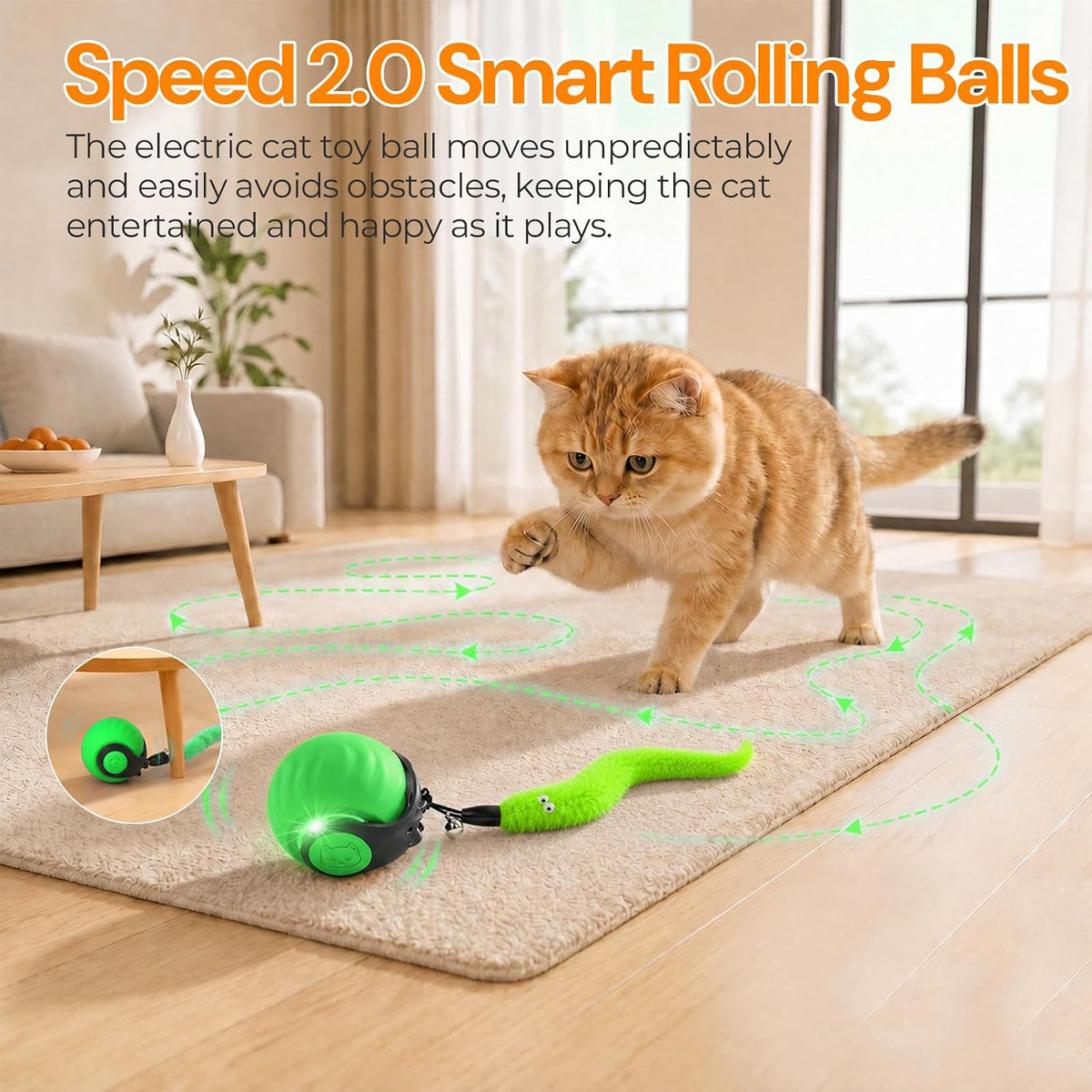 Juguetes interactivos para gatos con sonidos de pájaros y 6 modos d...