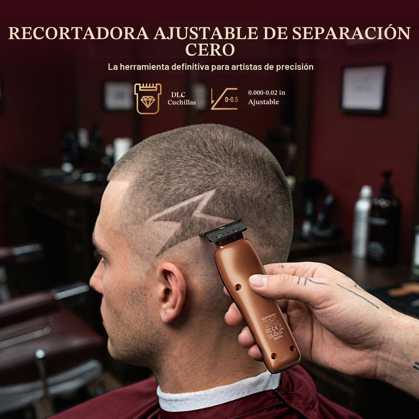 SUPRENT Cortapelos profesionales para peluquero: kit de corte de ca...
