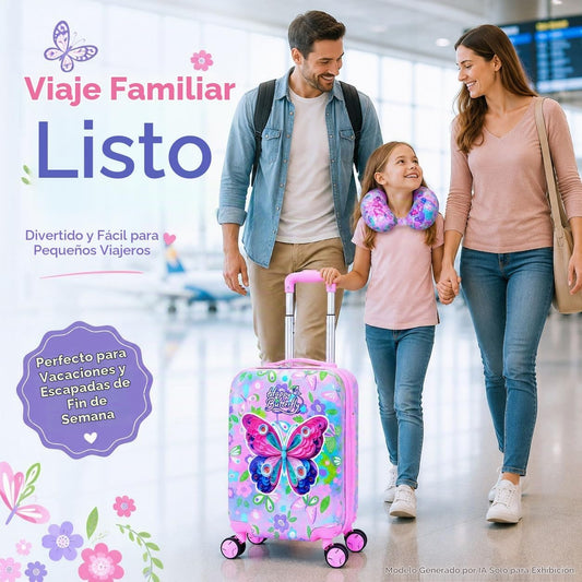 Equipaje para niños, juego de 2 piezas con ruedas giratorias de 360...
