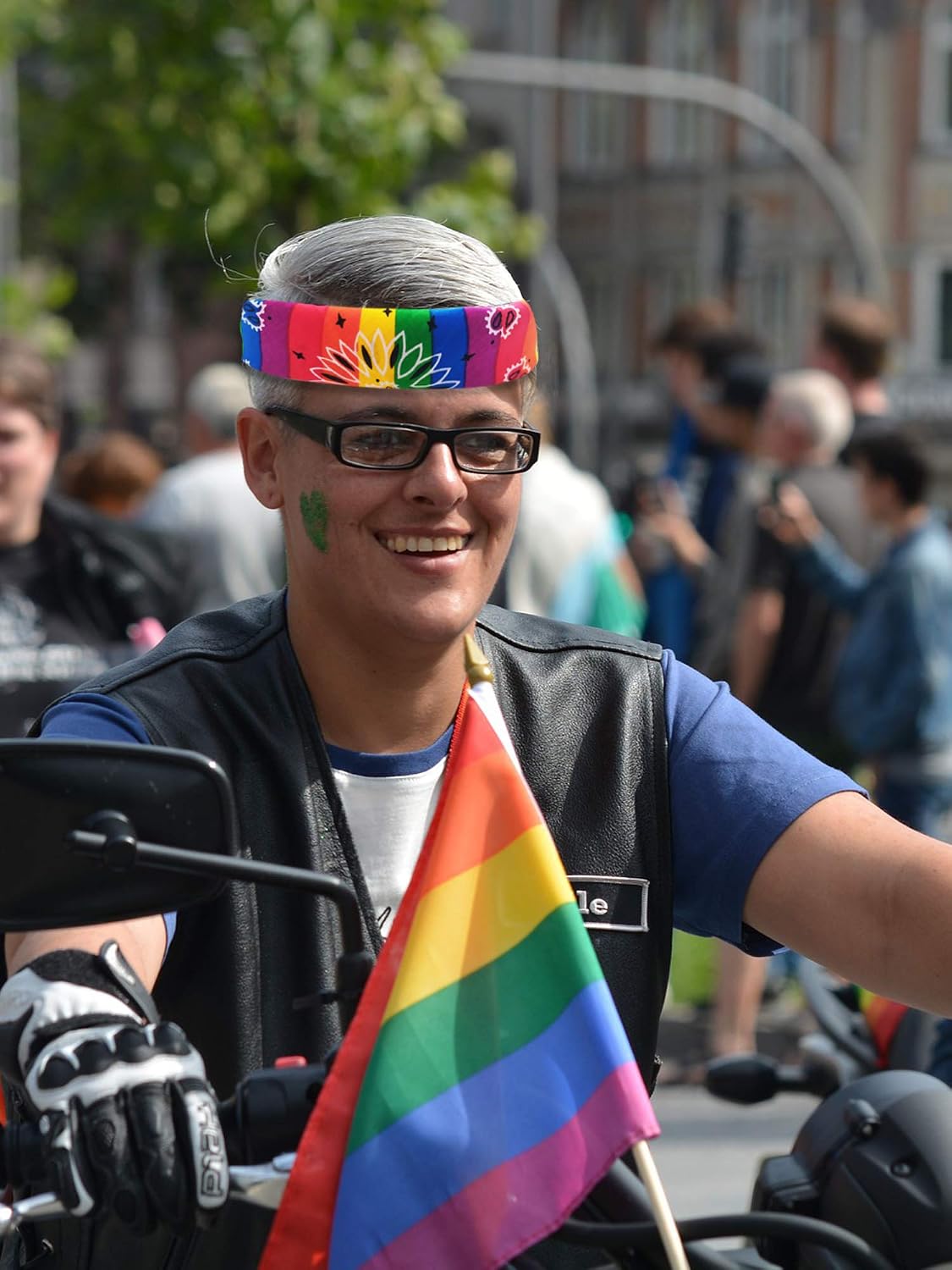 Aflyu 6 unidades Rainbow Pride Bandana Orgullo Gay LGBTQ Bandana Di...