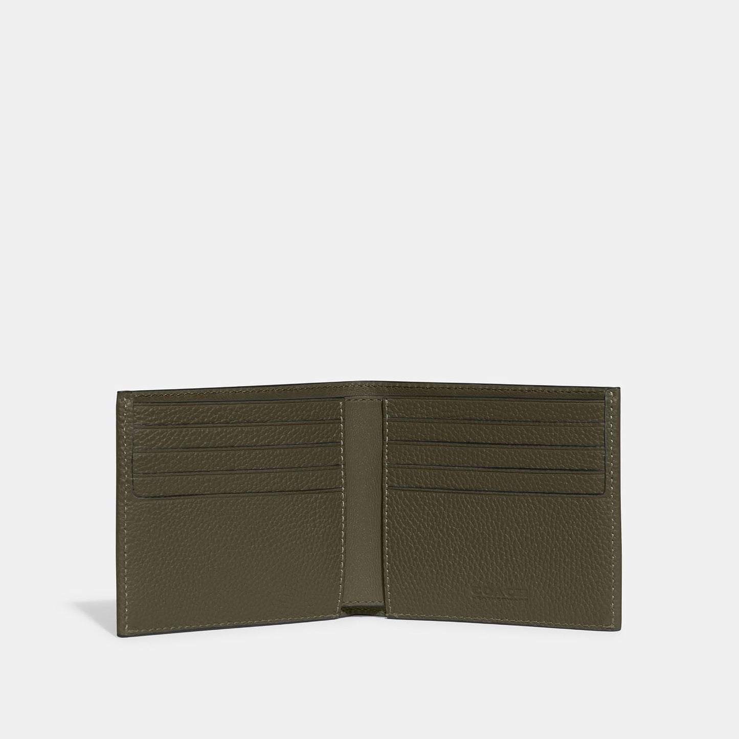 Coach Doble pico refinado para hombre en cuero de guijarro con marc...