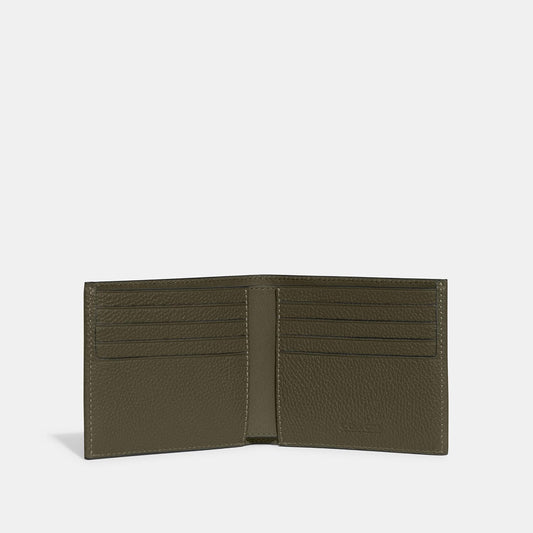 Coach Doble pico refinado para hombre en cuero de guijarro con marc...