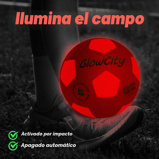 GlowCity Balón de fútbol que brilla en la oscuridad - Tamaños 3, 4,...