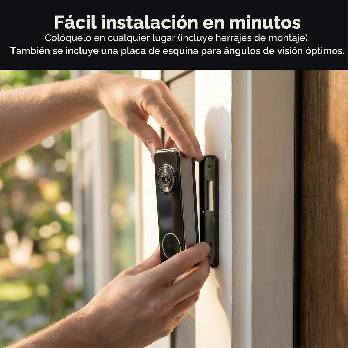Wyze Timbre de video con batería, cámara inalámbrica, 1536 x 1536 H...
