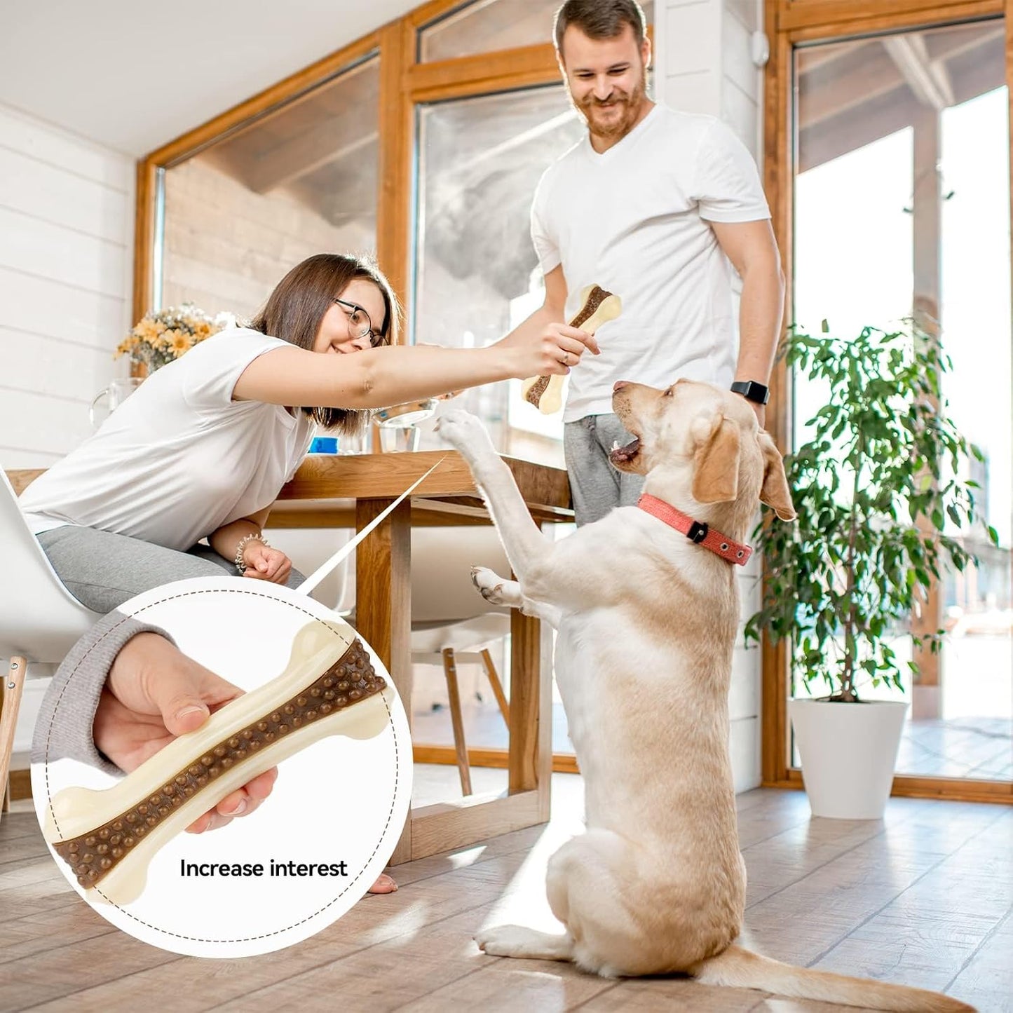 Geeyteek Juguetes masticables para perros para masticadores agresiv...