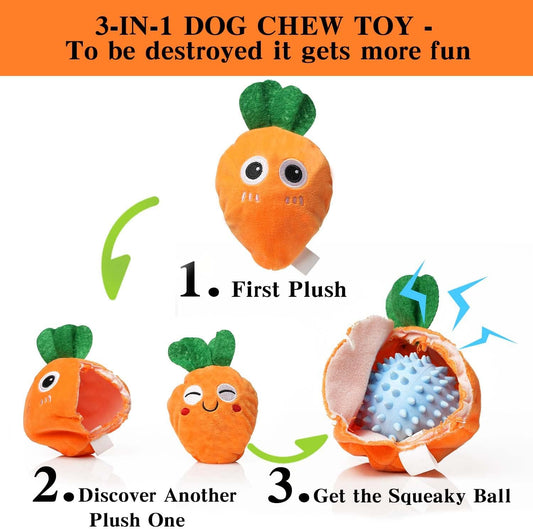 MewaJump - Juguete masticable para perros con pelota, juguete chirr...