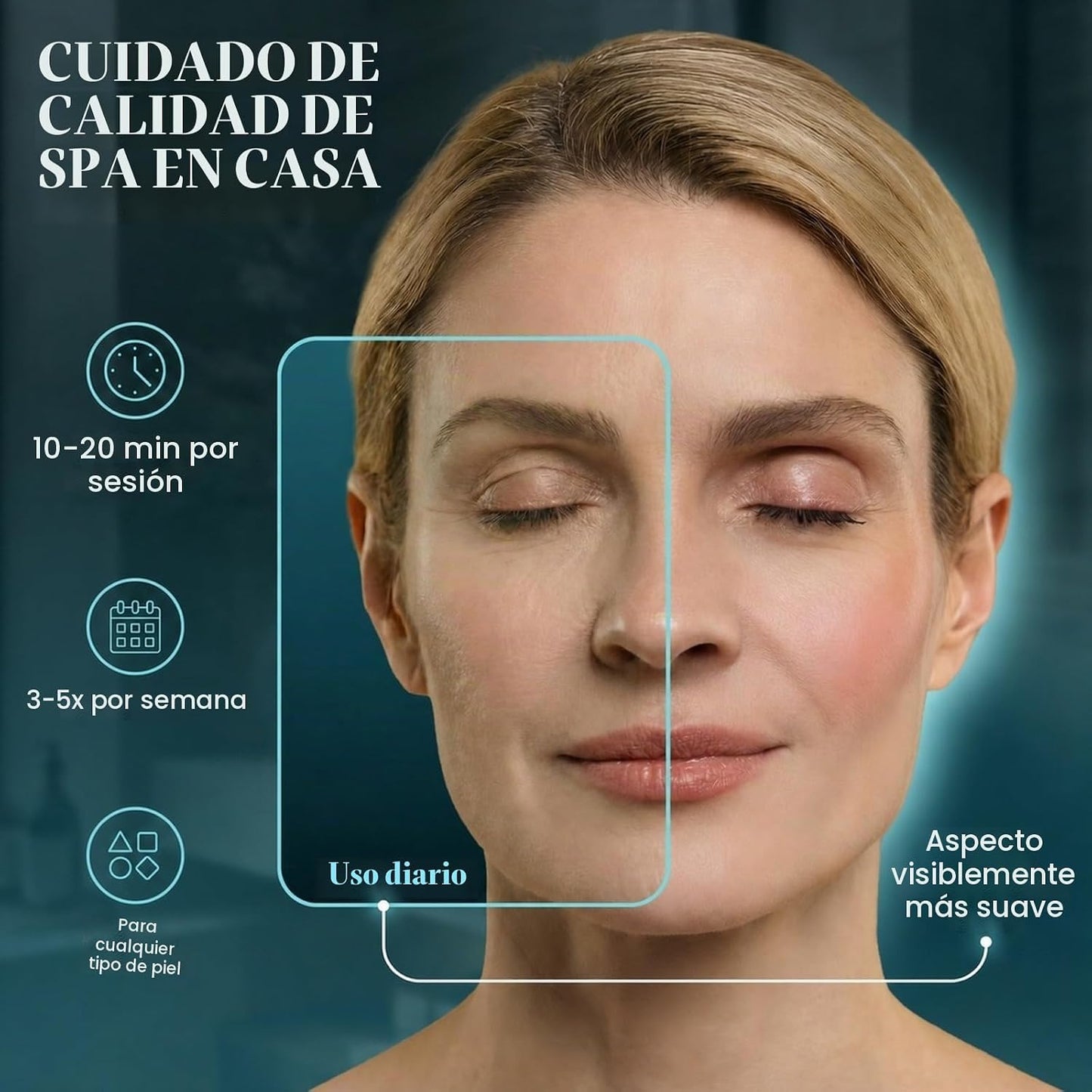 BluMora Terapia de luz roja para cara, terapia de luz LED inalámbri...