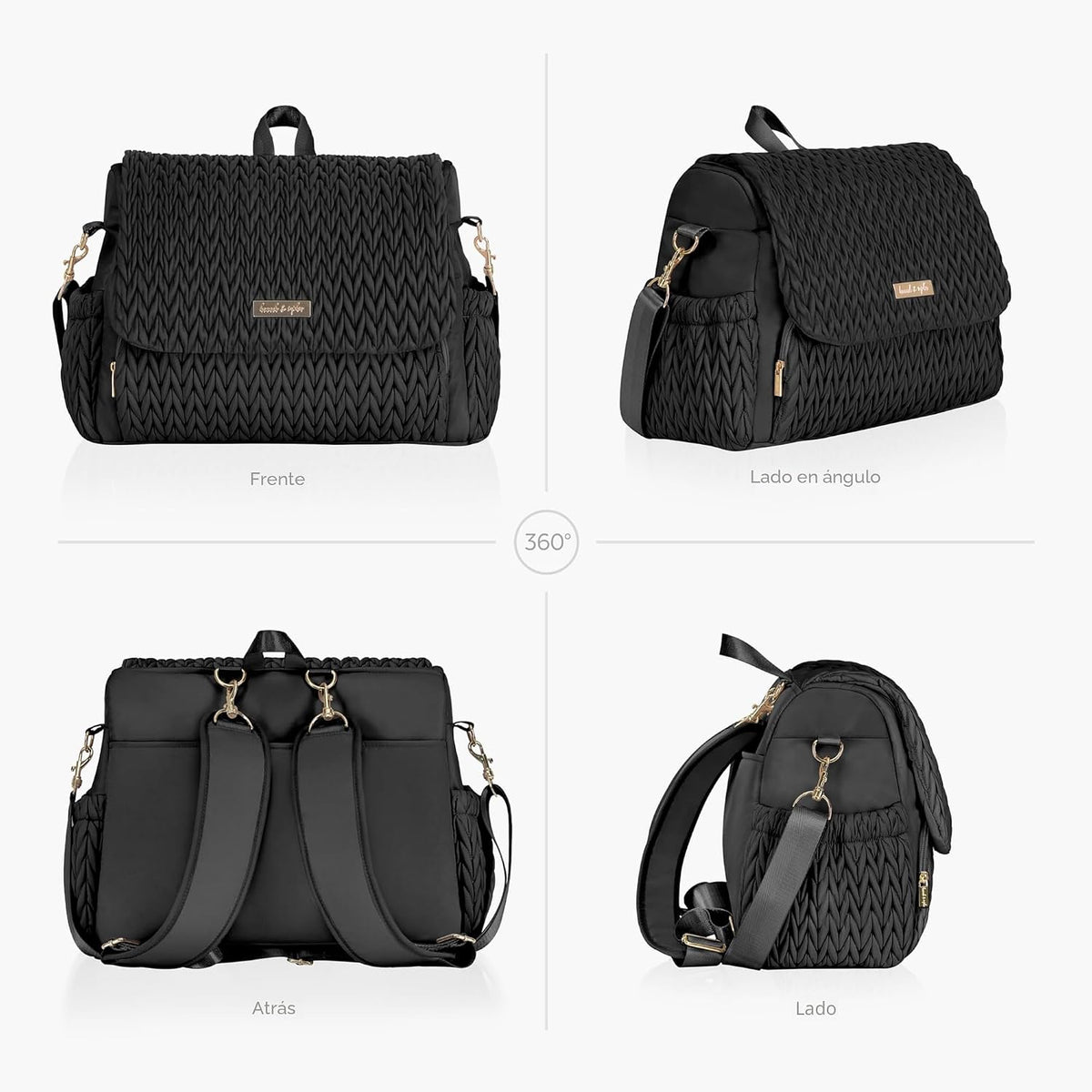 Hannah & Sophia Belle - Mochila y bolsa convertible para pañale...