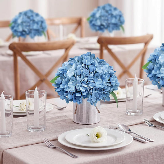XOETCP Juego de 6 centros de mesa de flores artificiales, arreglo f...