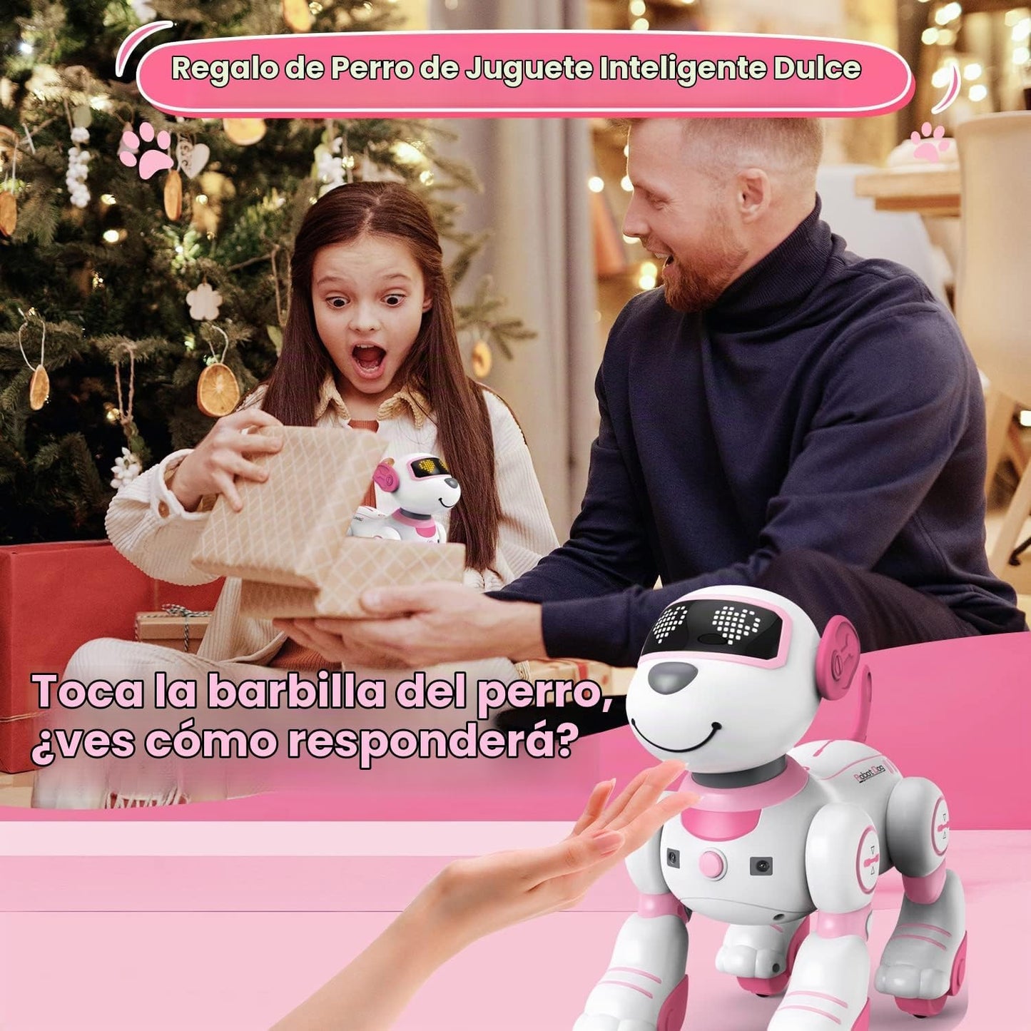 FUUY Juguetes de Perro Robot para Niñas, Juguetes Robot Interactivo...