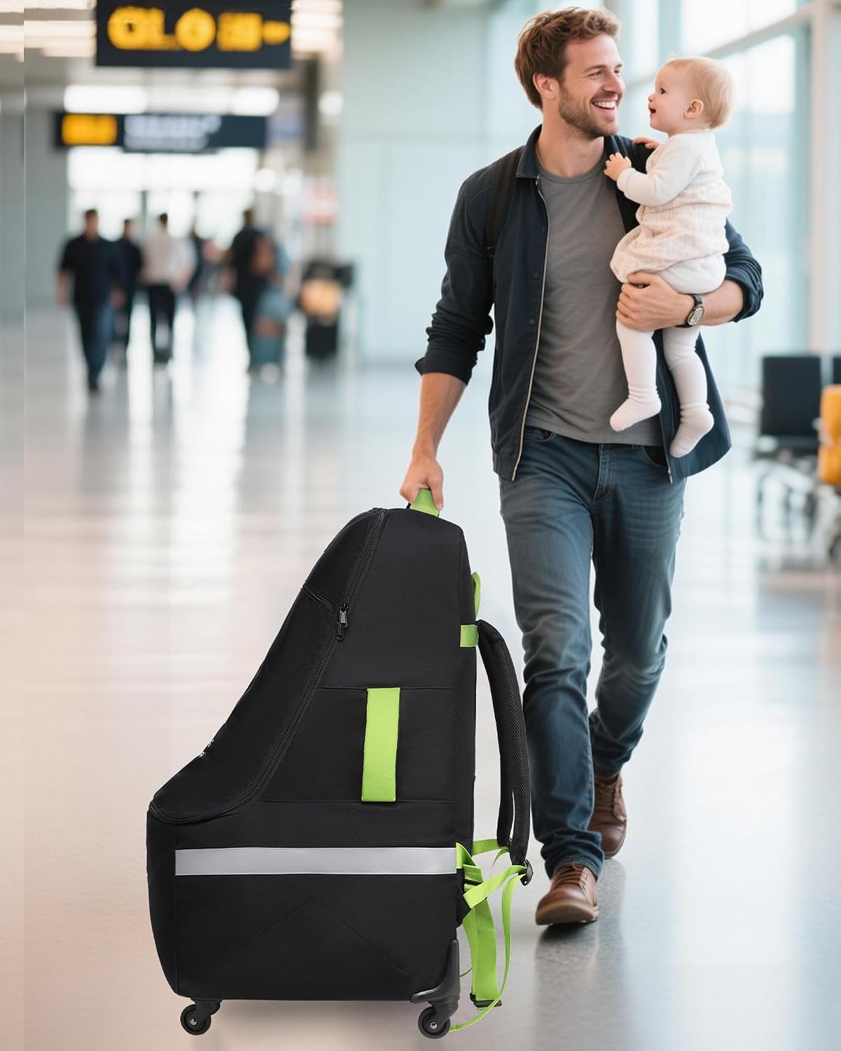 MCBD Bolsa de viaje para asiento de automóvil para avión, mochila p...