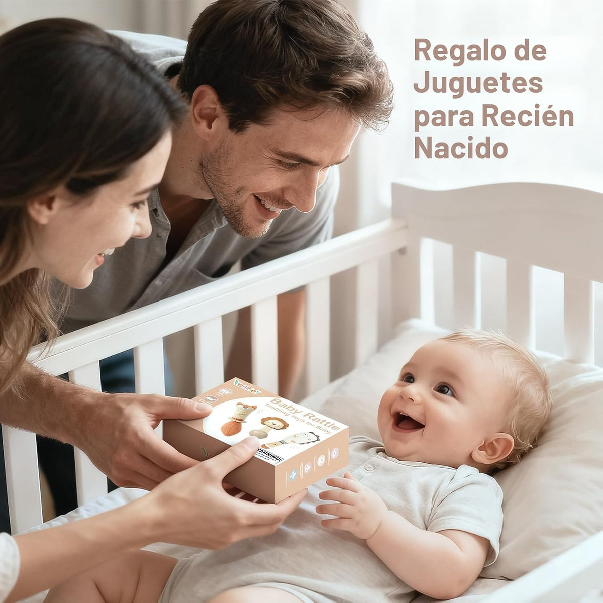 Sonajeros para bebés, juguetes de dentición de 3 a 6 meses, juguete...