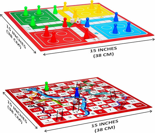 Ankit Toys & Games Juego de mesa Ludo y Serpientes y Escaleras,...