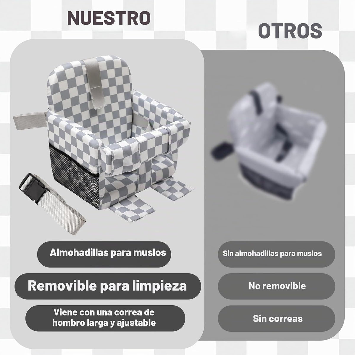 Funda de asiento de carrito de compras para bebé niña y niño, funda...