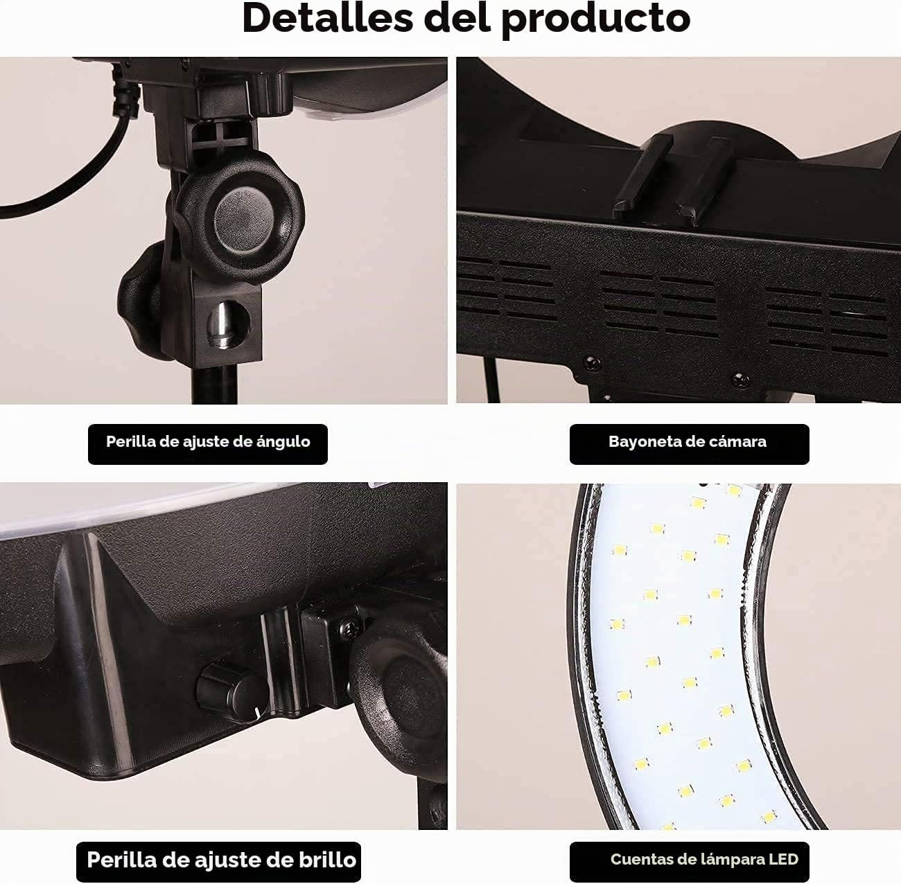 GSKAIWEN 18 pulgadas 65W LED Maquillaje Anillo Luz, Ceja Tatuaje Pe...