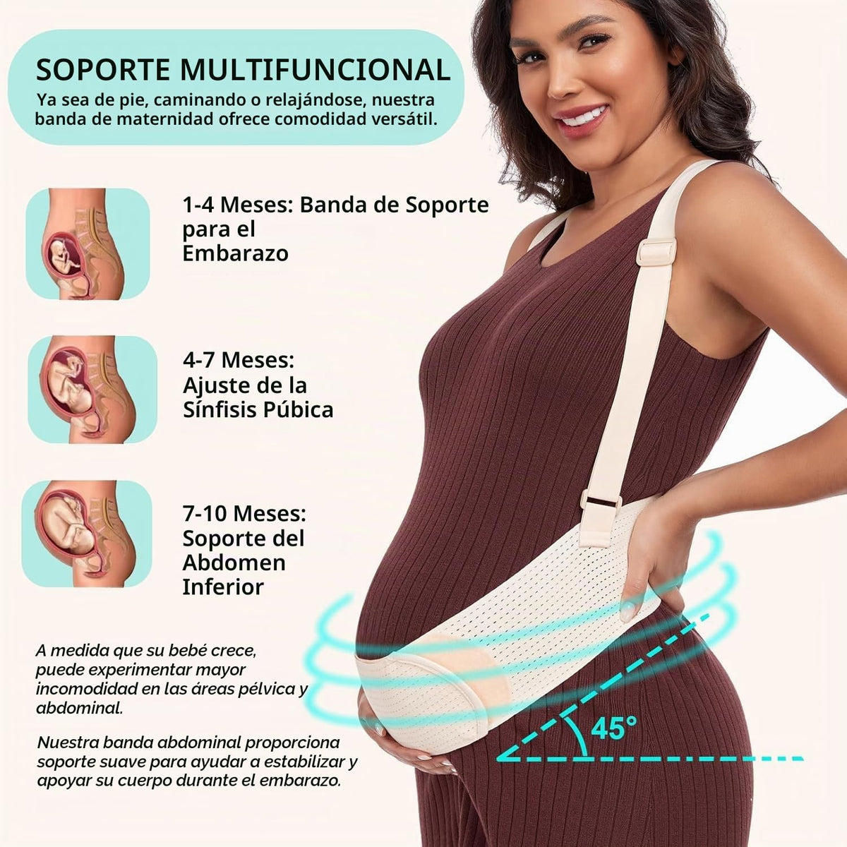 MAMODY Bandas para el vientre para mujeres embarazadas, cinturón de...