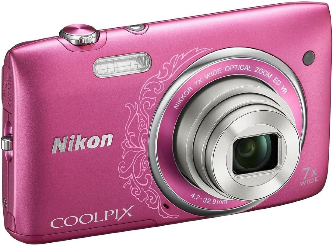 Nikon COOLPIX S3500 Cámara digital de 20.1 MP con zoom 7x (Rosa Dec...