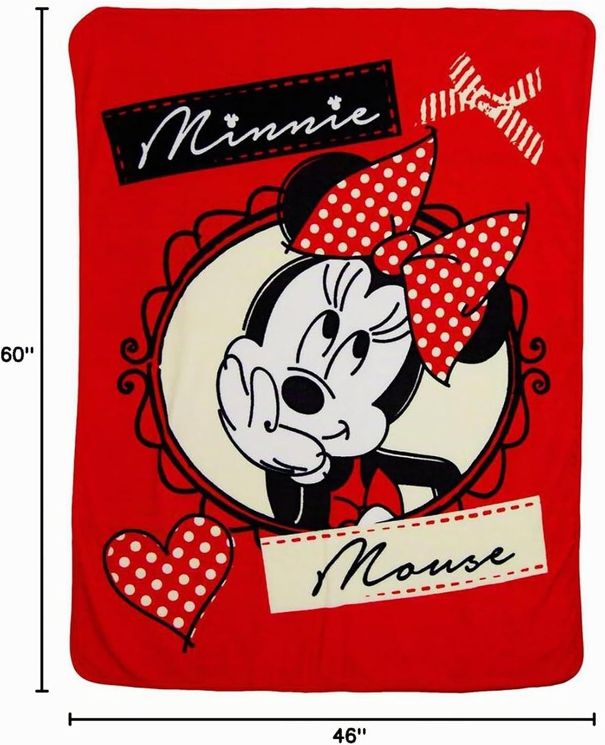 Manta Northwest Minnie Mouse de micro raschel, 46" x 60", L...
