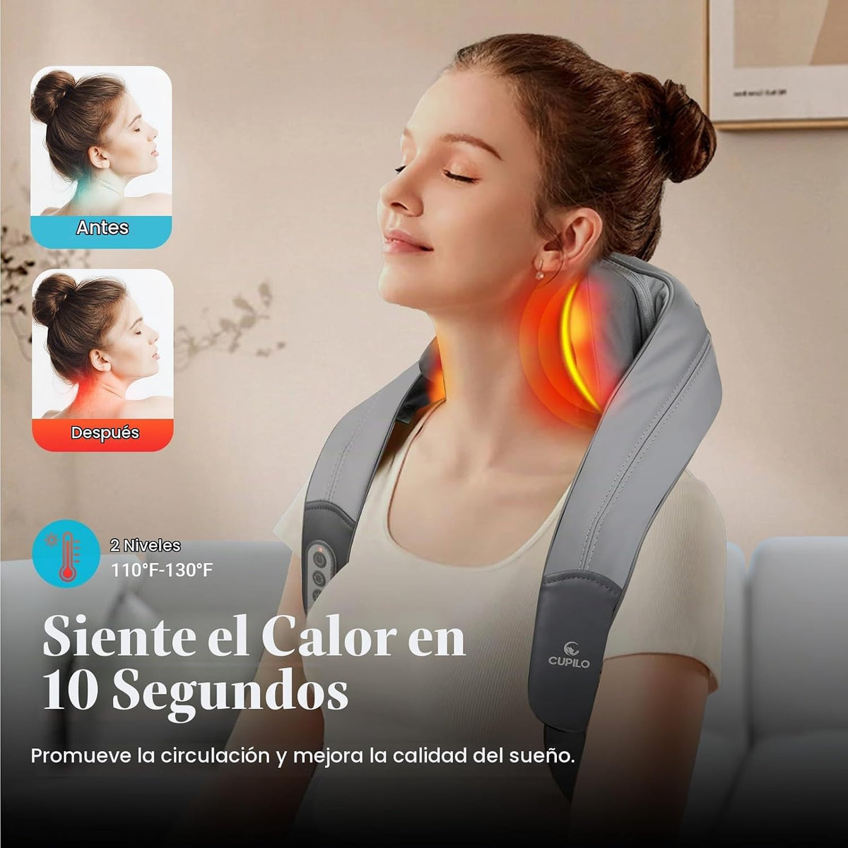 CuPiLo FSA Masajeador inalámbrico de cuello y hombros \u2013 Masaje...