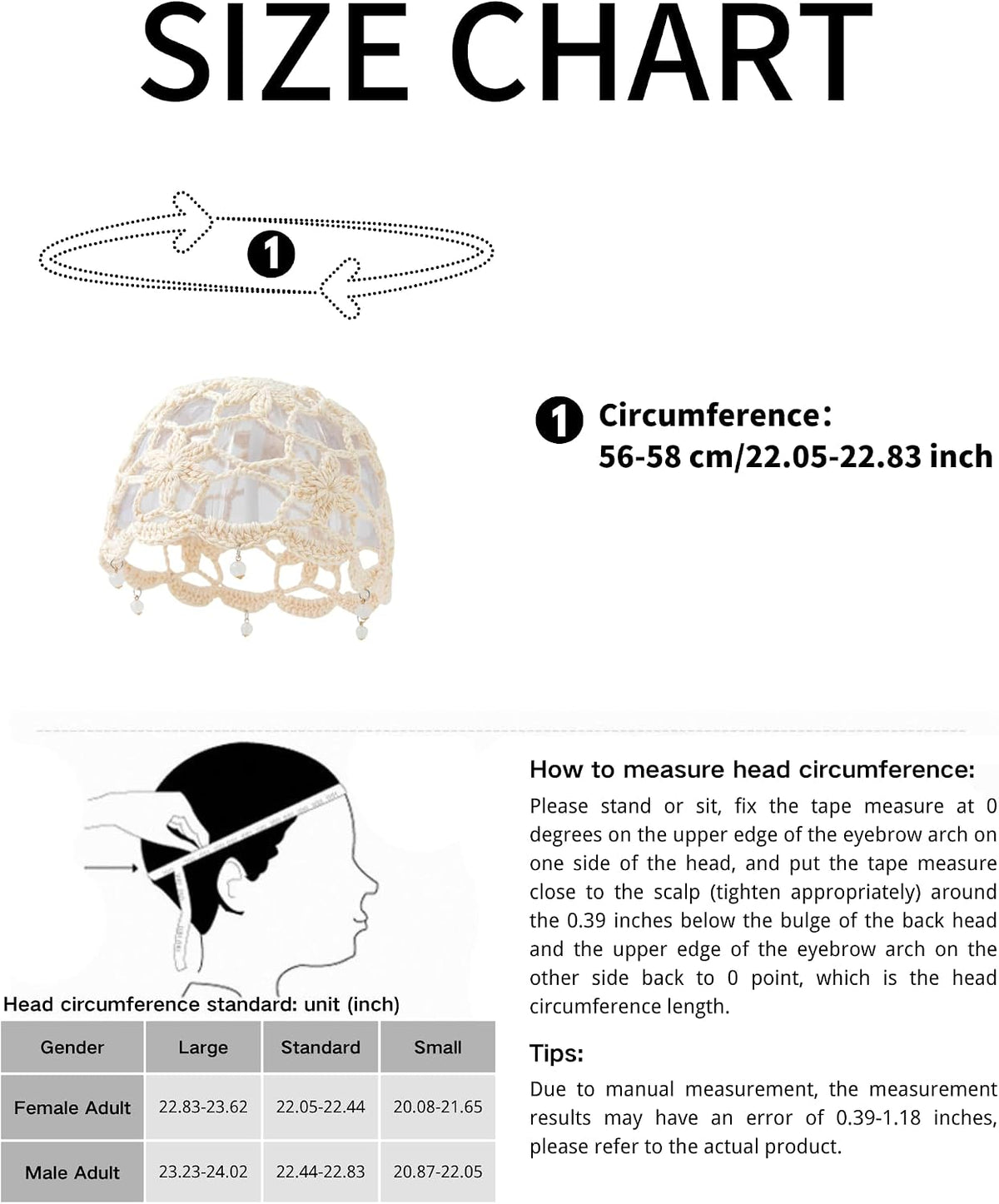 Julpsk Sombrero de ganchillo hecho a mano de verano para mujer, con...
