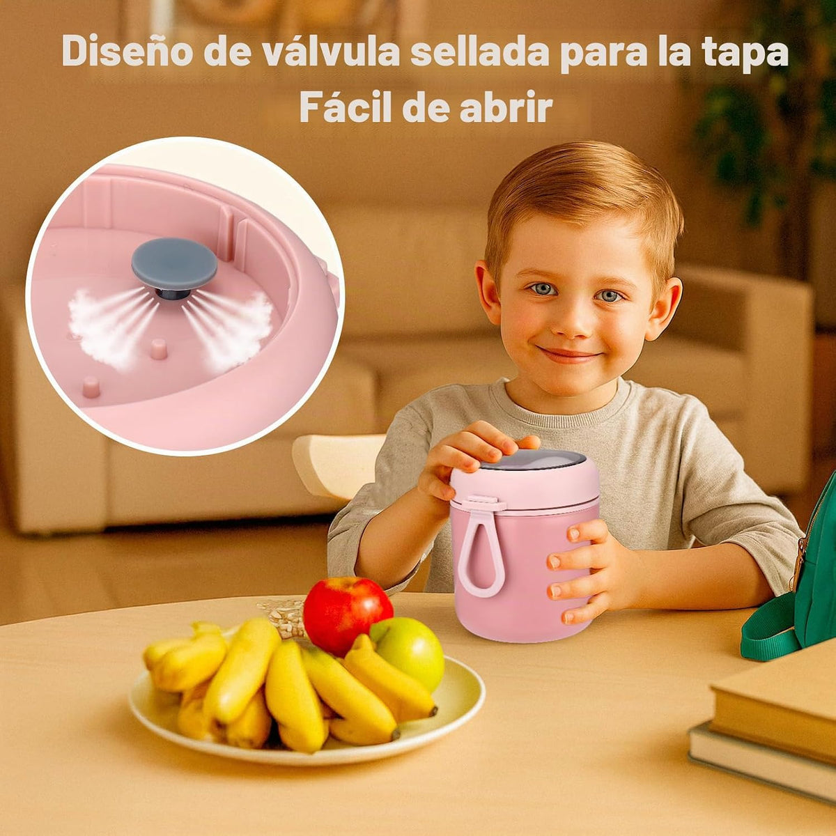 Contenedor térmico aislado de 16 onzas para alimentos calientes, te...